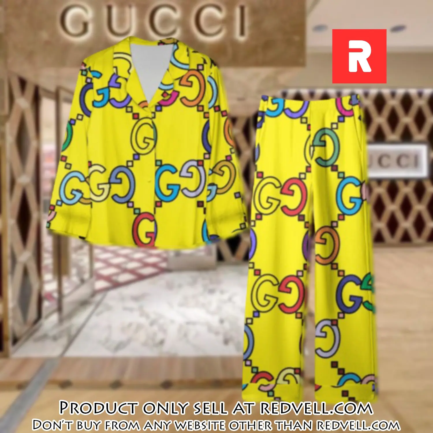 Trending luxury gc satin pajama set pjs1060 rv5546326